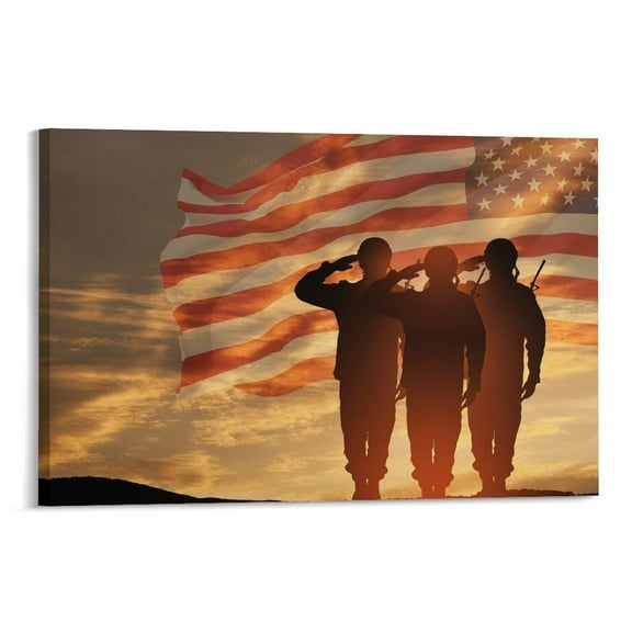 Veterans Poster Canvas Painting Posters And Prints Wall Art Pictures for Living Room Bedroom Decor