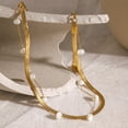 thumbnail image 1 of Gold Stainless Steel Blade Chain Flat Snake Chain Round Shell Bead Anklet For Women, 1 of 6