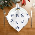 thumbnail image 2 of GZHJMY Anchor Cloth Napkins Set of 6, Reusable Washable Polyester Dinner Napkins for Family, Restaurant, Wedding, Party Decor 20 x 20 Inch, 2 of 7