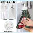 thumbnail image 6 of ZIATUBLE Xmas Santa Claus Hanging Kitchen Towel Reusable Tea Towels for Kitchen with Snap Button Dish Towel Hand Towels Set 3 Piece with Hanging Loop Hand Tie Towel Elastic Kitchen Hand Towels, 6 of 7