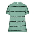 thumbnail image 4 of YHAJDS Short Sleeve Sweater for Women Collar Style Loose Fit Casual Print Shirt, 4 of 5