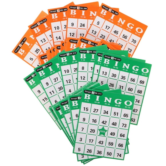 Bingo Game Creative Lottery Bingo Paper Game Cards for Friend (Random Color)