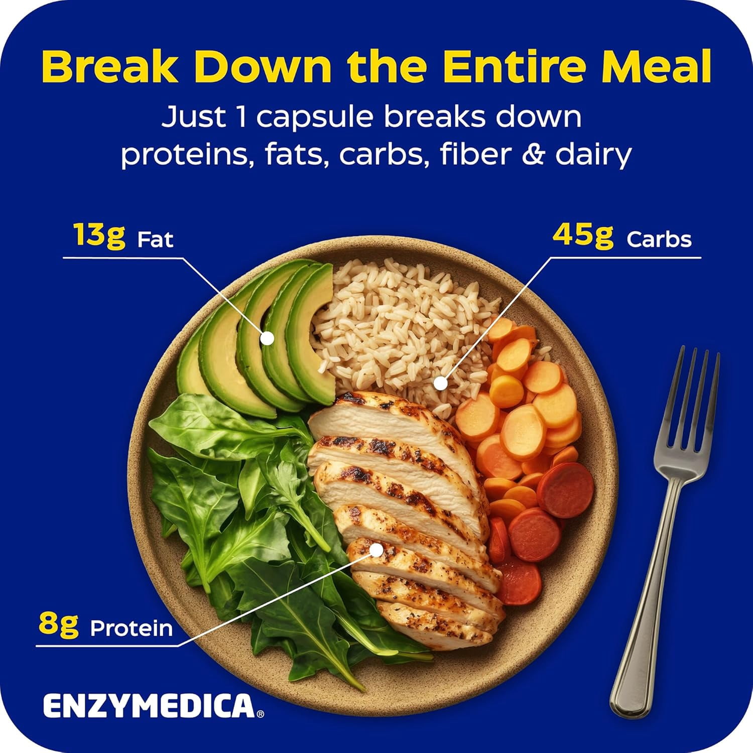 Enzymedica, Digest Complete + Probiotics, Full-Range, Everyday Enzymes with 800 Million CFU Active Cultures per Capsule, 90 Capsules