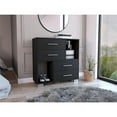 thumbnail image 2 of TUHOME Krista Commode en Bois d'Ingénierie Commodes en Noir, 2 of 7