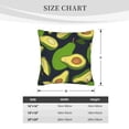 thumbnail image 4 of Bingfone Fresh Avocado Linen Throw Pillow Covers Cushion Case Pocket Button Vintage Farmhouse Pillowcase for Sofa Couch Bed 16"x16", 4 of 9