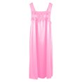 thumbnail image 4 of Ice Silk Nightgown for Women Solid Color Square Collar Sleeveless Midi Length Nightdress Summer Pink One Size, 4 of 4
