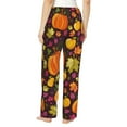 thumbnail image 3 of Picia Autumn Harvest Pumpkin Joy Womens Soft Woven Cotton Elastic Waistband Sleep Pajama Pant Lounge Sleep Pant With Pockets And Drawstring-XX-Large, 3 of 9