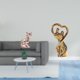 thumbnail image 2 of Figura decorativa de pareja con gatos, estatua de escritorio, escultura de cerámica, adorno con acabado liso, ideal para regalar, decoración del hogar, 2 of 8