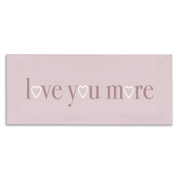 Stupell Industries Farmhouse Soft Pink Love You More Phrase Canvas Art, 24 x 10, by Lil' Rue