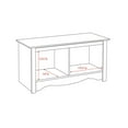 thumbnail image 3 of Prepac Montego Maple Twin Cubbie Bench, 3 of 4