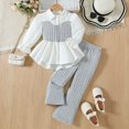 thumbnail image 2 of HCNTES Baby Girl Winter Clothes Toddler Kids Baby Girls Clothing Set Long Sleeve Crewneck Solid Color Shirt Long Pants 2 Set Fashion Loose Winter Outfits Set, 2 of 5