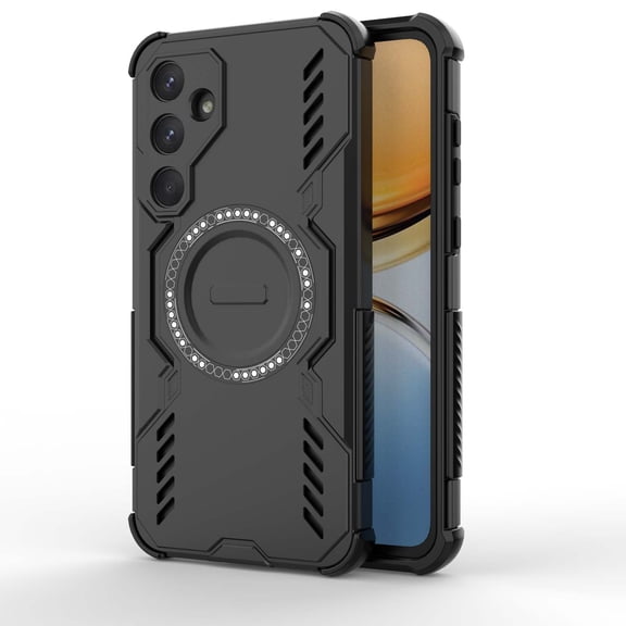 Armor Designed for Samsung Galaxy S26 Case, Built-in Magnet Compatible with MagSafe Charging Slim Lightweight Shockproof Dropproof Rugged Protective Phone Cover for Galaxy S26, Black