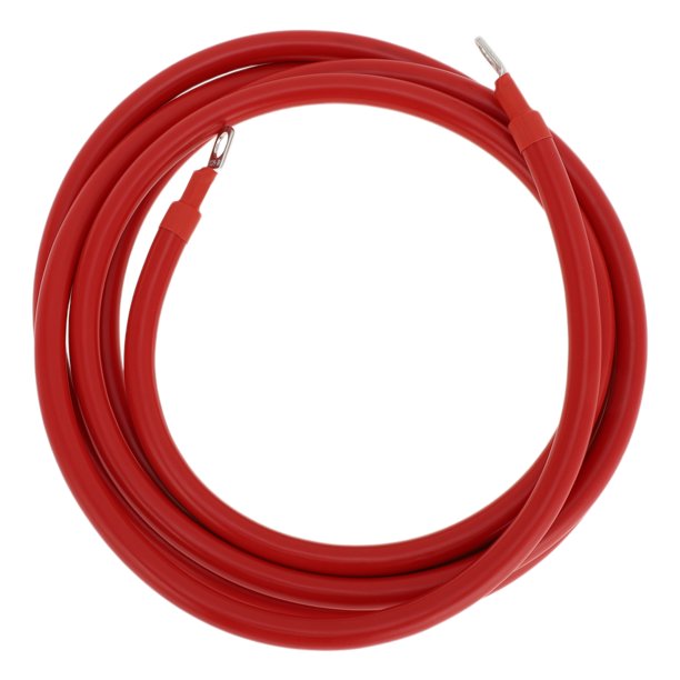 1 Pc Cable Inversor de Batería Cable de Batería 3/8" Lug 5/16" Lug 3 AWG Gauge 10FT Rojo Cobre Estañado