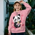 thumbnail image 2 of Uourmeti Cute Panda Bubble Tea Teen Girls Fall Clothes Half Zip Sweatshirt Pullover Sweatshirts Long Sleeve Trendy Comfy Casual Loose Athletic Wear Size 11-12, 2 of 7