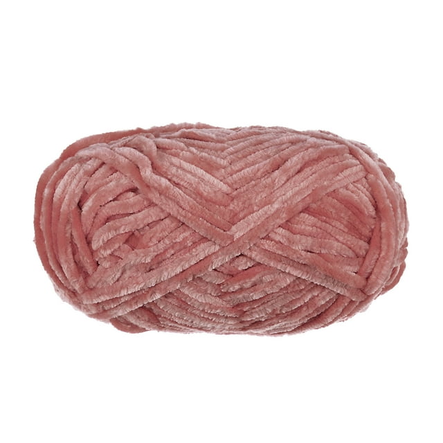 Unique Bargains Fil de Velours Super Volumineux en Polyester Rose Foncé, 87 Yards