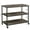 Taupe Wood, variant on Yaheetech Rolling Kitchen Island with 3 Shelves, Glass Holder and Power Outlets, Rustic Brown