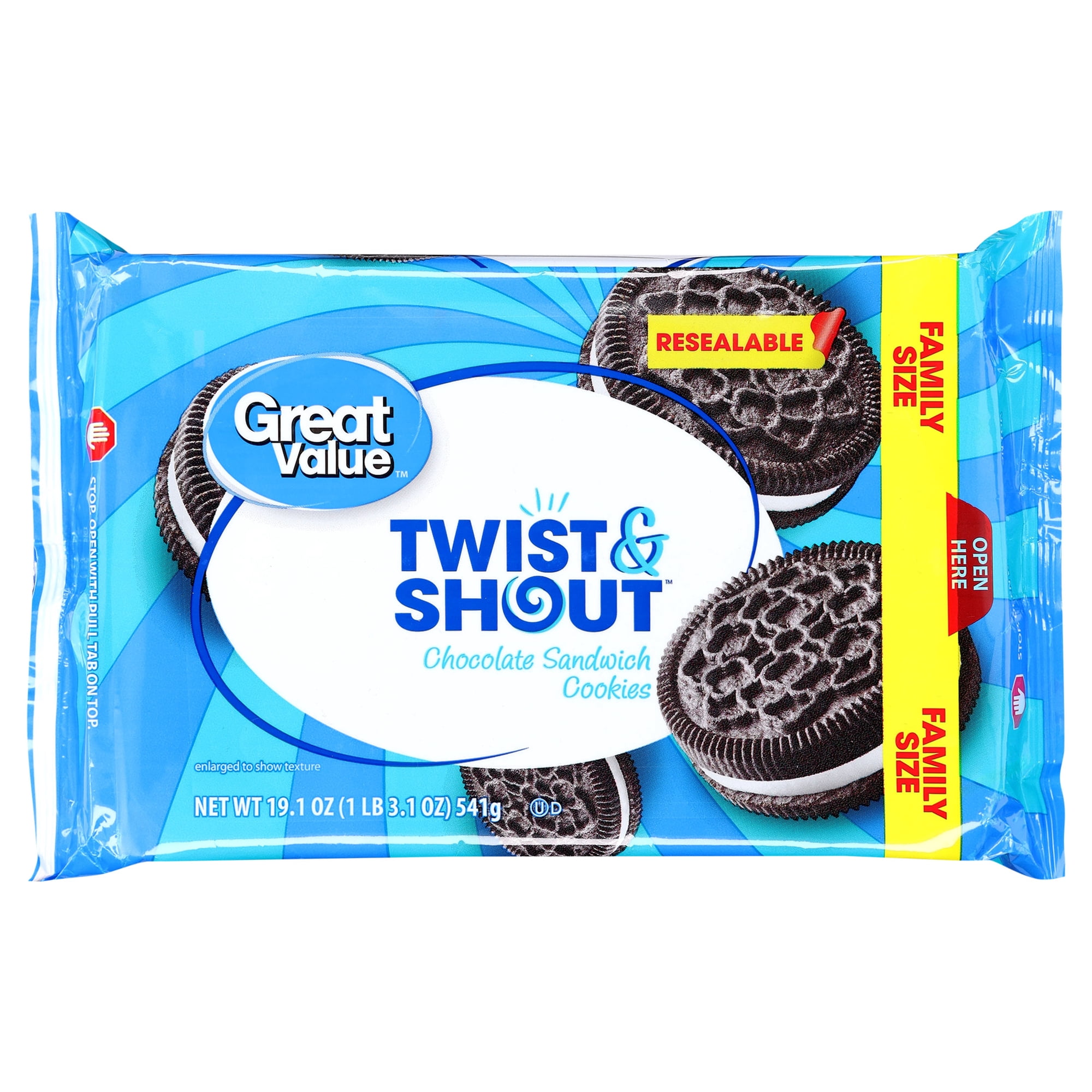 Great Value Twist & Shout Chocolate Sandwich Cookies, 19.1 oz