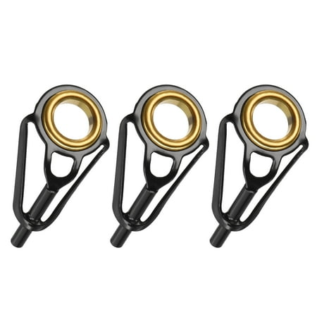 1.6mm Tube Dia Fishing Rod Tips Repair Kit Stainless Steel Ring Guide 3 Pack