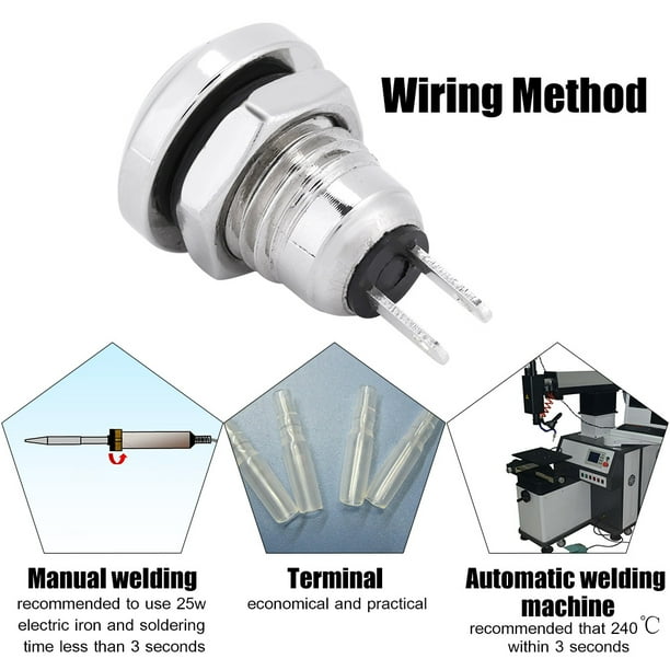 Push Button Switch,1A 24V 8mm Mini Push Button Power Switch Push Button
