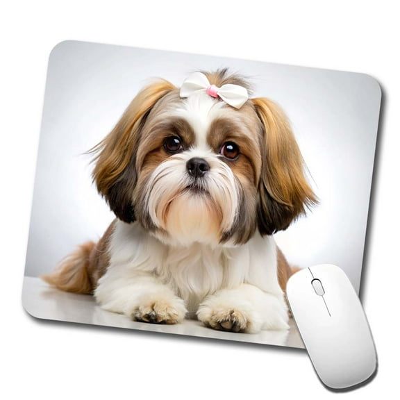 Shih Tzu Dog Photo Mouse Pad Low Profile Gaming Mat