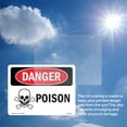 thumbnail image 5 of Poison OSHA Danger Vinyl Decal Label 7 Inch x 5 Inch - 10 Pack, 5 of 6