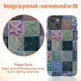 thumbnail image 2 of Blue Ceramic Tile Pattern Phone Case, Artistic Nature and Sea-Themed Design, Protective iPhone Cover for iPhone 16 15 14 13 12 11 Pro Max Mini, 2 of 6