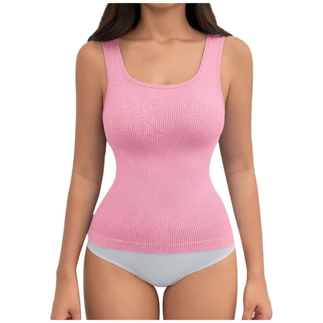 Vêtements de Compression pour Femmes Hauts Sans Manches Imprimé Col en U Vêtements de Compression Sans Manches Haute Élasticité