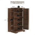thumbnail image 6 of ACCOHOHO 47" Kitchen Pantry Cabinet, Farmhouse Storage Cabinet with Adjustable Shelves for Kitchen, Dining Room, Bathroom - Brown, 6 of 8
