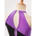thumbnail image 7 of Alvivi Kids Girls Shiny Rhinestone Gymnastic One Piece Ballet Dance Leotard with Hair Band Purple 10, 7 of 7