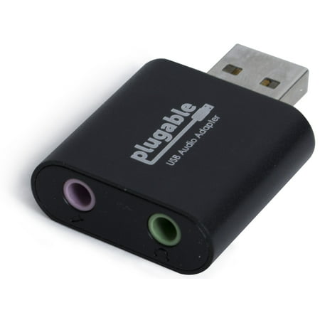 Plugable USB Audio Adapter Mini Sound Card with 3.5mm Headphone and Mic (Best Usb Display Adapter)