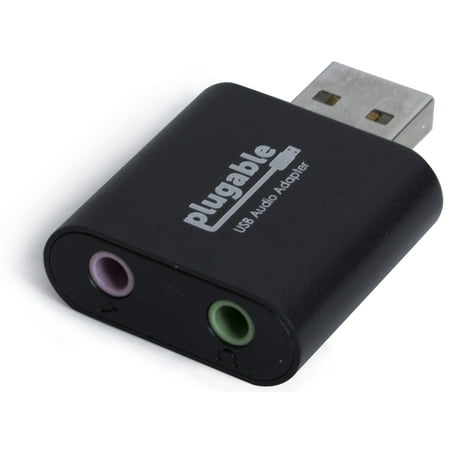 Cobra Adapter Mic - Plugable USB Audio Adapter Mini Sound Card with 3.5mm Headphone and Mic Jacks