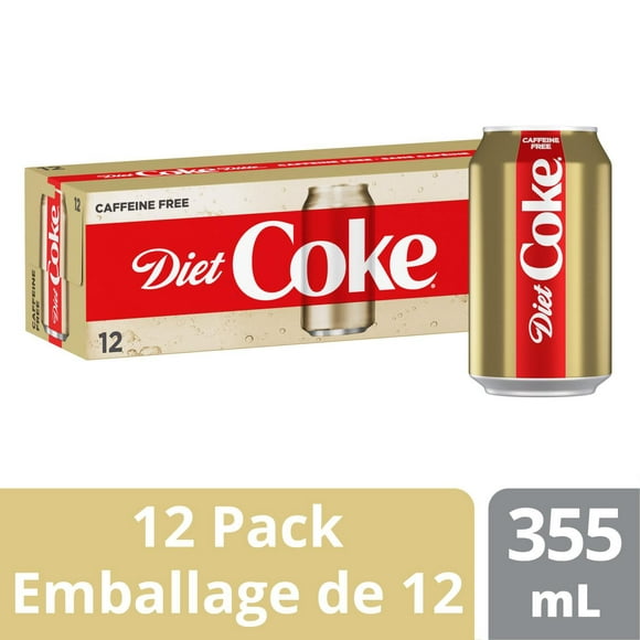 Coke Diète sans caféine, canette de 355 mL, paquet de 12 12 x 355 mL