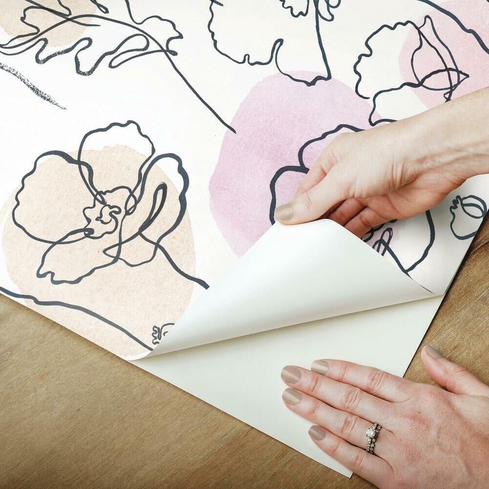 Lisa Audit Modern Poppy Peel and Stick Wallpaper