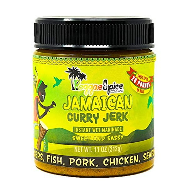 REGGAE SPICE Jamaican Curry Jerk Seasoning Authentic Wet Rub Marinade