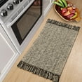 thumbnail image 3 of SUNDEREY 2'x3' Washable Bedroom Rug,2x3ft Bohemian Entryway Rug Front Door Mat Cotton Reversible Kitchen Mat Indoor Throw Rug Farmhouse Carpet for Foyer Front Porch Decor,Black, 3 of 7