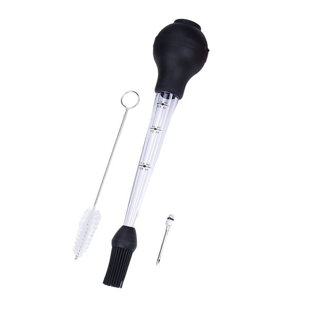Naiovety Bomba de condimentos, jeringa de sabor, cuentagotas de aceite, mano de obra, accesorios para barbacoa, tubo de comida de pavo para aves Type2 NO2