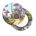 thumbnail image 2 of Picia Dreamy Mushroom House pattern Round Stool Covers Comfy Seat Covers Stretch Removable WashableChair Slipcover Round Bar Chair Cushion Cover-12 inch, 2 of 7