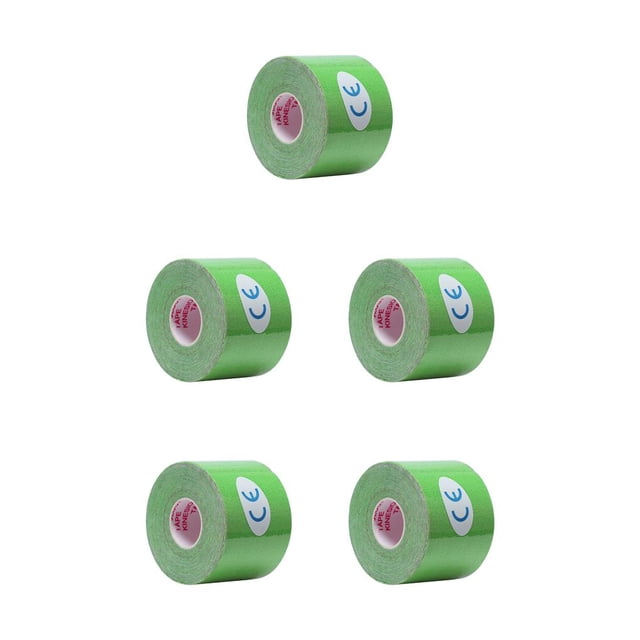 Decodeary Sports Muscle Bandage Internal Effect Patch Elastic Band Muscle Support Tape green 5cm*5m 5Set