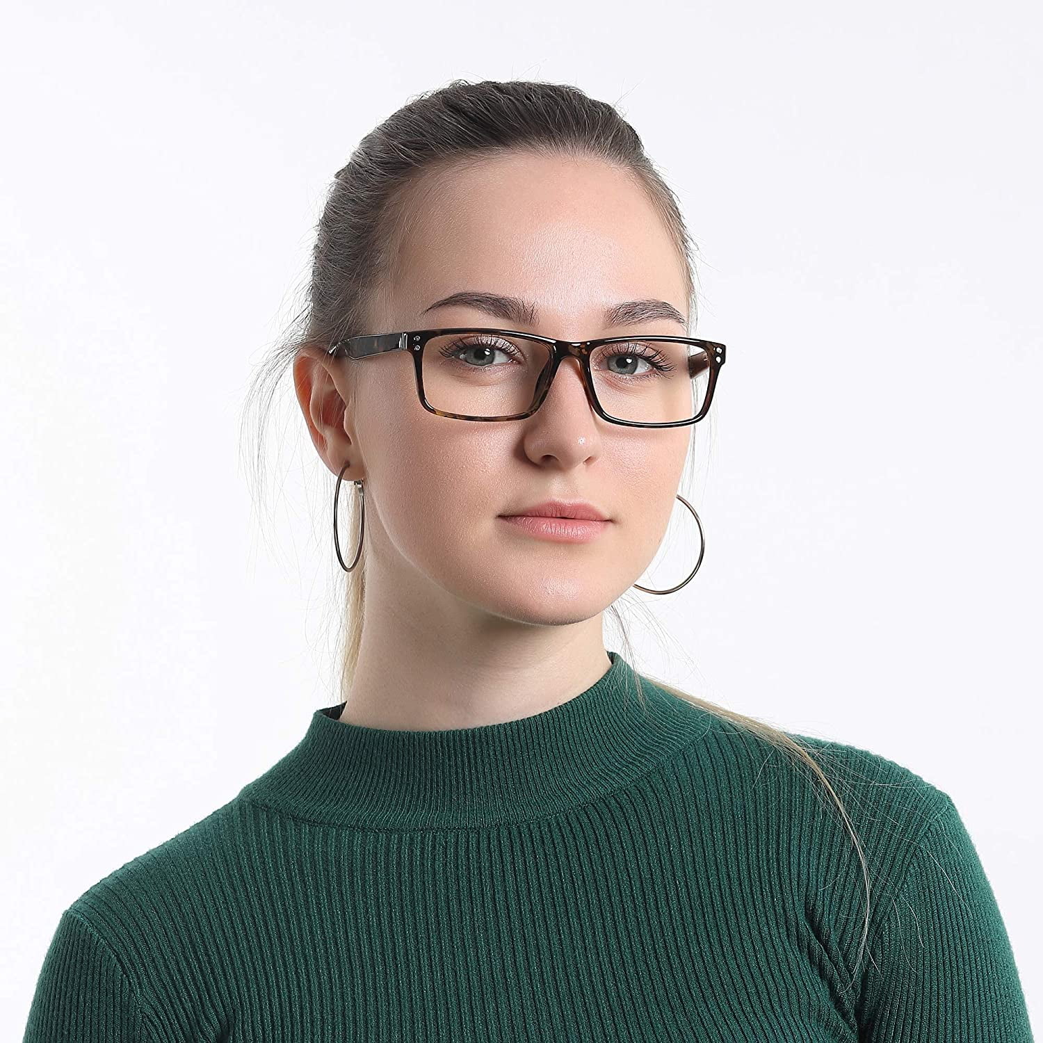 LifeArt Anti-Glare Blue Light Blocking Reading Glasses (Square Frame, +0.25 Magnification)