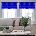thumbnail image 4 of LALILO Kitchen Curtain Valance Indigo Tie Dye Boho Rod Pocket Window Curtain 52"x 18" Set of 2, 4 of 7