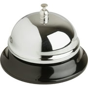 Business Source Nickel Plated Call Bell, Silver and Black