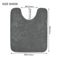 thumbnail image 3 of Toilet Rug U-Shaped Bathroom Rugs Non-Slip Soft Plush Machine Washable Contour Bath Mat Dark Grey 24x20, 3 of 9