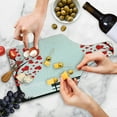thumbnail image 4 of Tree of Life Cutting Board, Trees with Hearth Shaped Leaves and a Bench Love Romance Nature Design, Tempered Glass Cutting and Serving Board, Wine Bottle Shape, Black Red White, by Ambesonne, 4 of 5