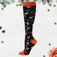 thumbnail image 2 of Womens Crew Socks,Exercise Stress Socks Elastic Socks Running Skipping Compression Socks Stockings Jacquard Calf Socks,Boot Socks For Women,Size:S, 2 of 3