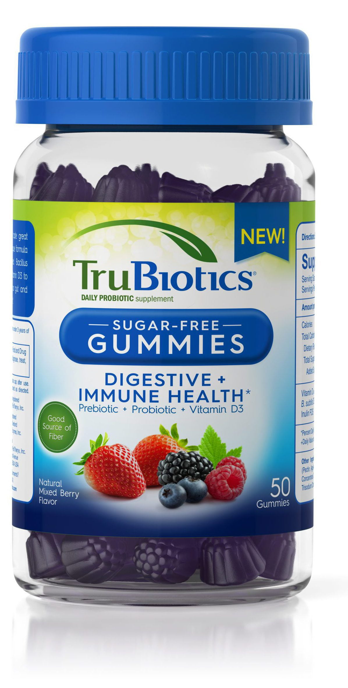 TruBiotics Adult Daily Probiotic Gummies, Digestive & Immune Health, 50 Count