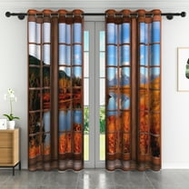 Lfeey Blackout Grommet Curtains, Bedroom Living Room Room Darkening, Set of 2, 42x72 inches