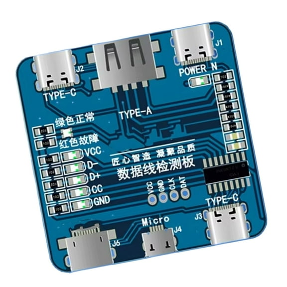 Professional USB C Cable Tester Checker For Fast Charging Cord Detection Electrical Fault Detector With LED Indicators