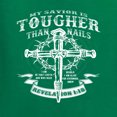 thumbnail image 3 of Wild Bobby, My Savior Is Tougher Than Nails Revelation 1:18, Inspirational Christian, Women Slim Fit Junior Tee, Kelly, Small, 3 of 5