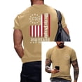 thumbnail image 3 of 250 Years of America T-Shirt for Men&nbsp;Crewneck Short Sleeve Patriotic Flag Graphic Independence Day Casual 2026 Earthy Yellow 3XL, 3 of 5