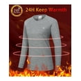 thumbnail image 4 of Little Donkey Andy Women's Wool Base Layer,Lightweight Thermal Underwear Tops Winter Long Sleeve shirts, Quick Dry Wicking (Grey M), 4 of 7